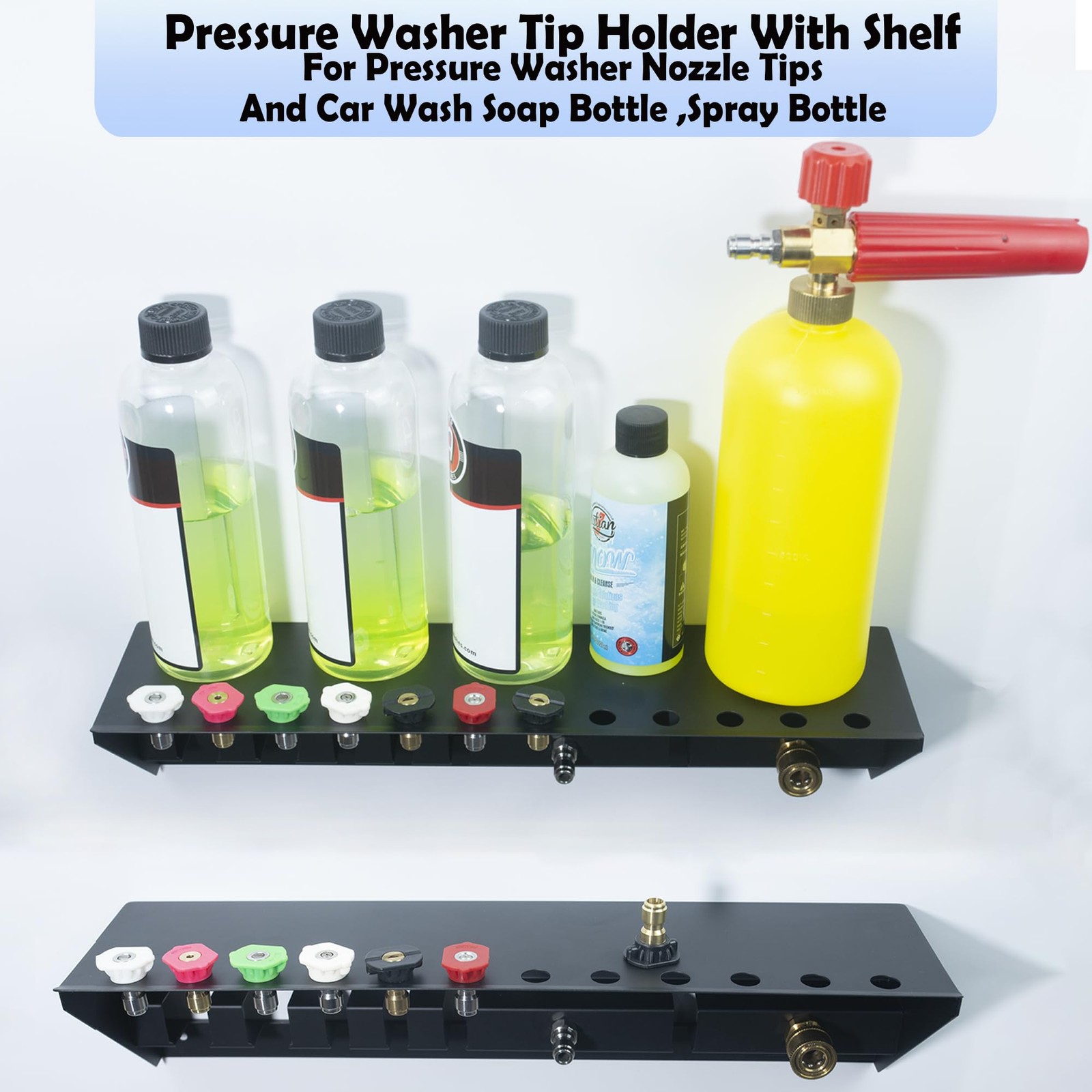 Pressure Washer Gun Holder with Shelf,Foam Cannon Holder for Pressure Washer …