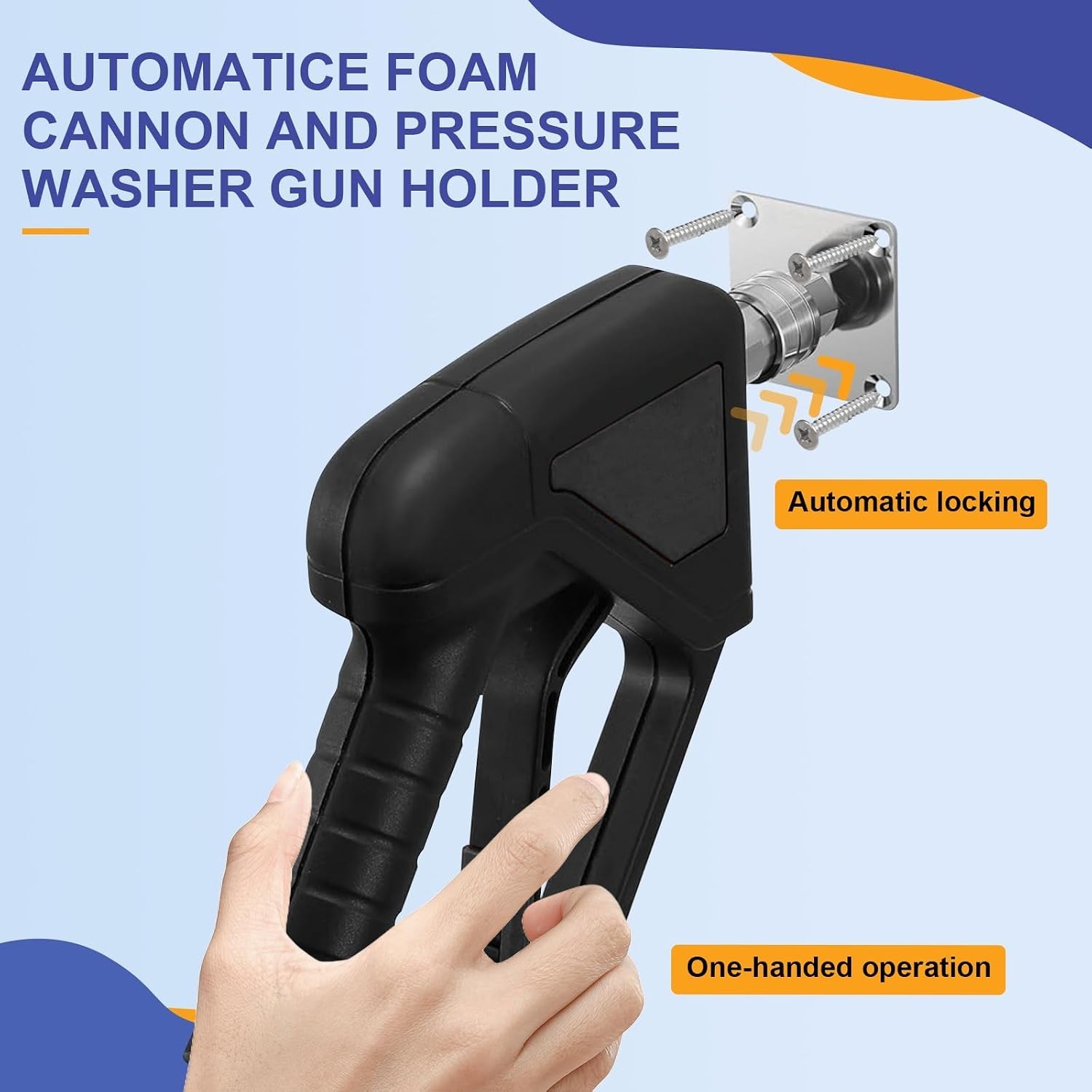 Foam Cannon Holder, Pressure Washer Holder, 1/4″ Quick Connect Automatic Foam…