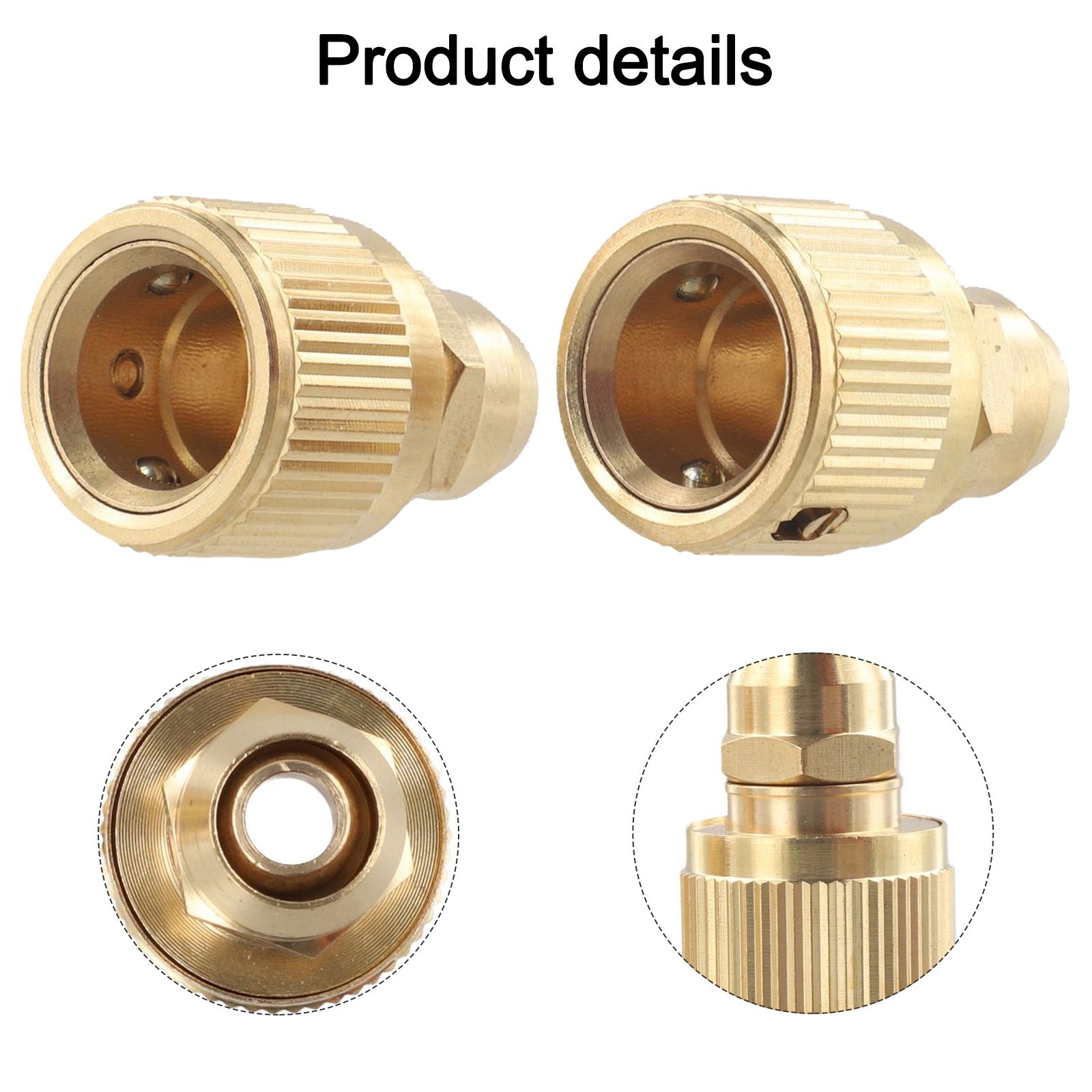 Expandable Hose Repair Adaptor 2 Pack Brass Connectors for 3/8 Inch Hoses