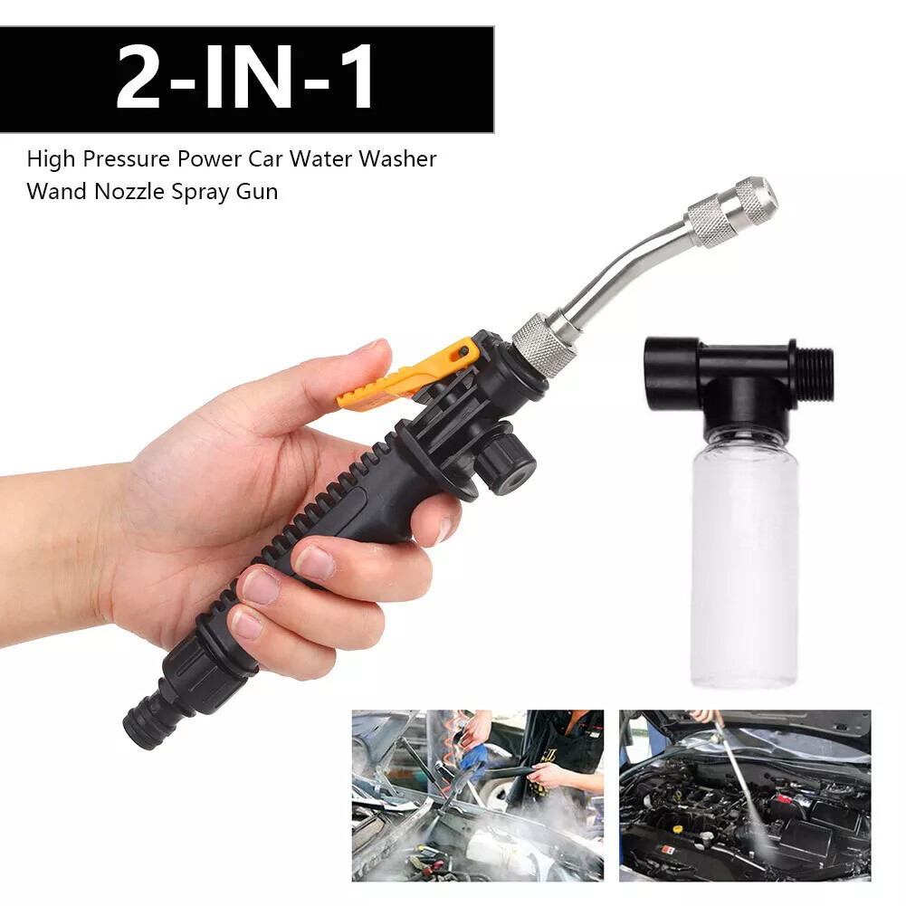 High Pressure Washer Water Spray Gun Nozzles Wand Attachment Garden Hose Cleaner