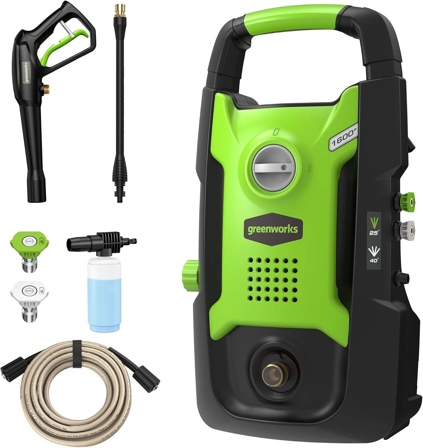 Compact 1600 PSI Electric Pressure Washer 1.2 GPM Certified 35ft Power Cord