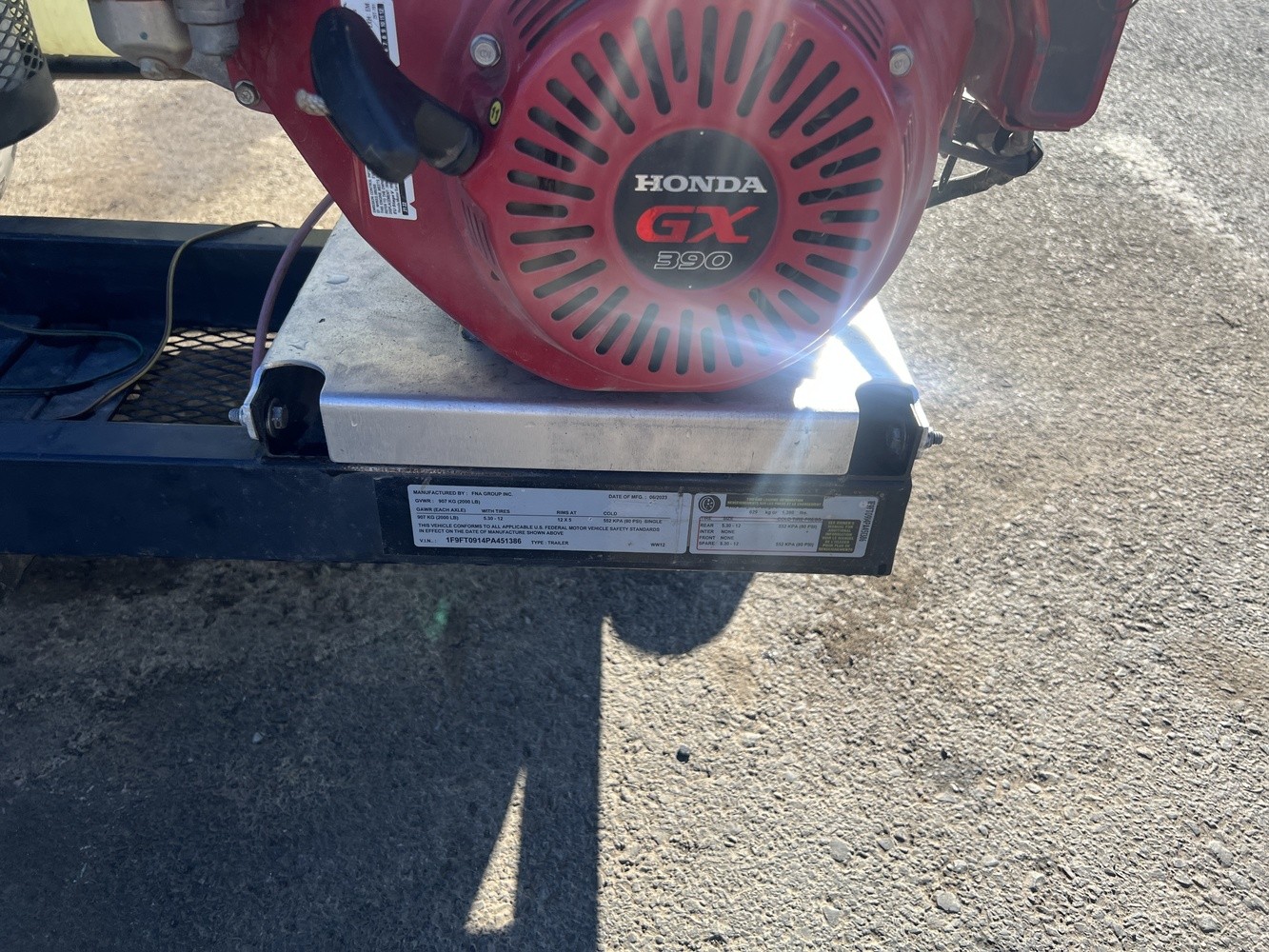 FNA GROUP SIMPSON MOBILE PRESSURE WASHER TRAILER