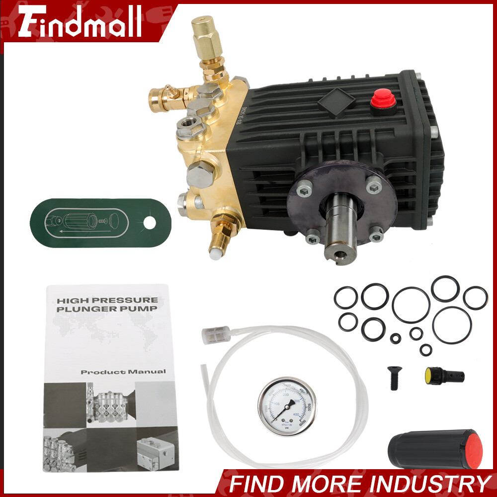 Findmall Pressure Power Washer Pump 24mm Solid Shaft 3600 PSI 4.9GPM Belt Drive