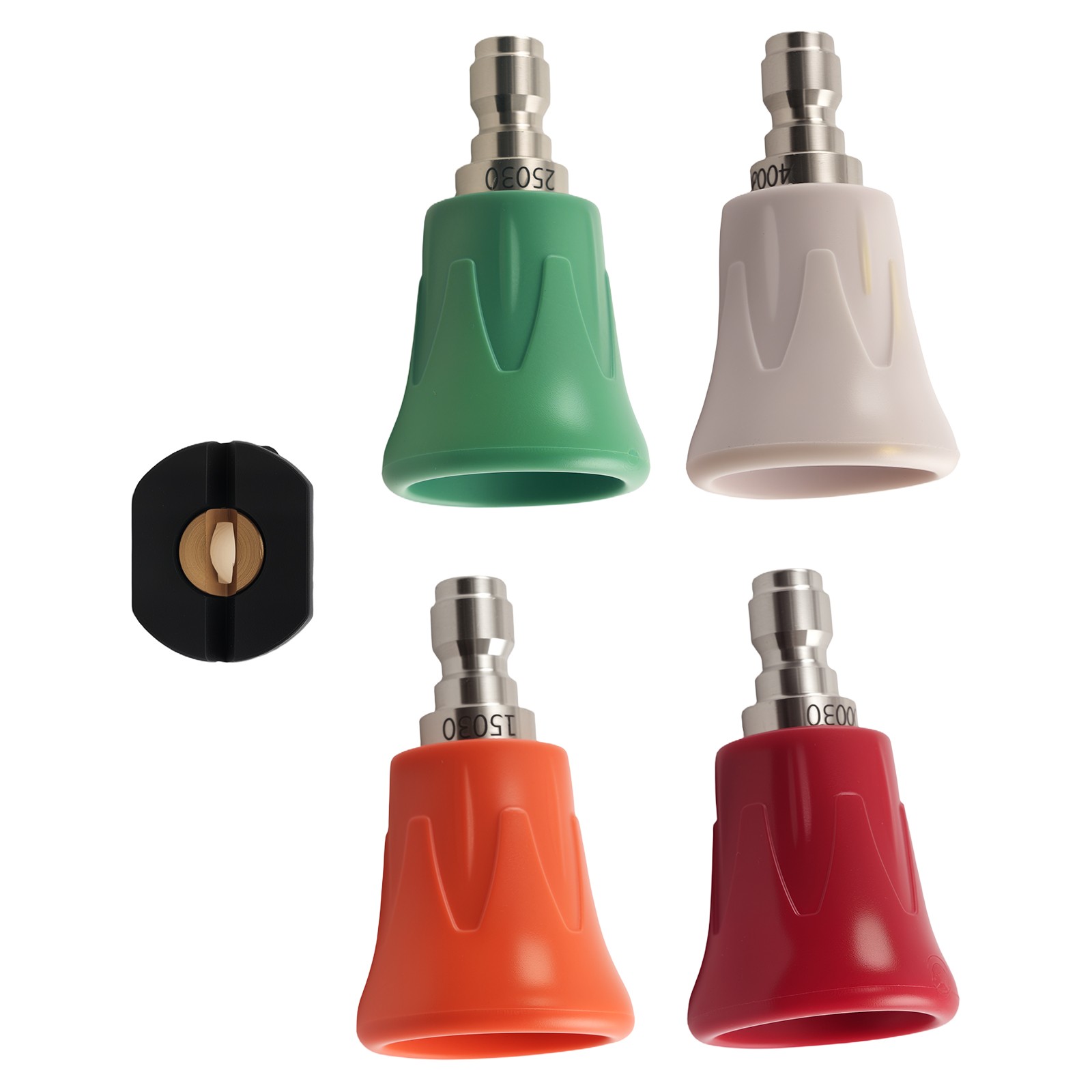 Pressure Washer Nozzle Guard 5 Tips 0° 15° 25° 40° Soap Stainless 1/4″ QC