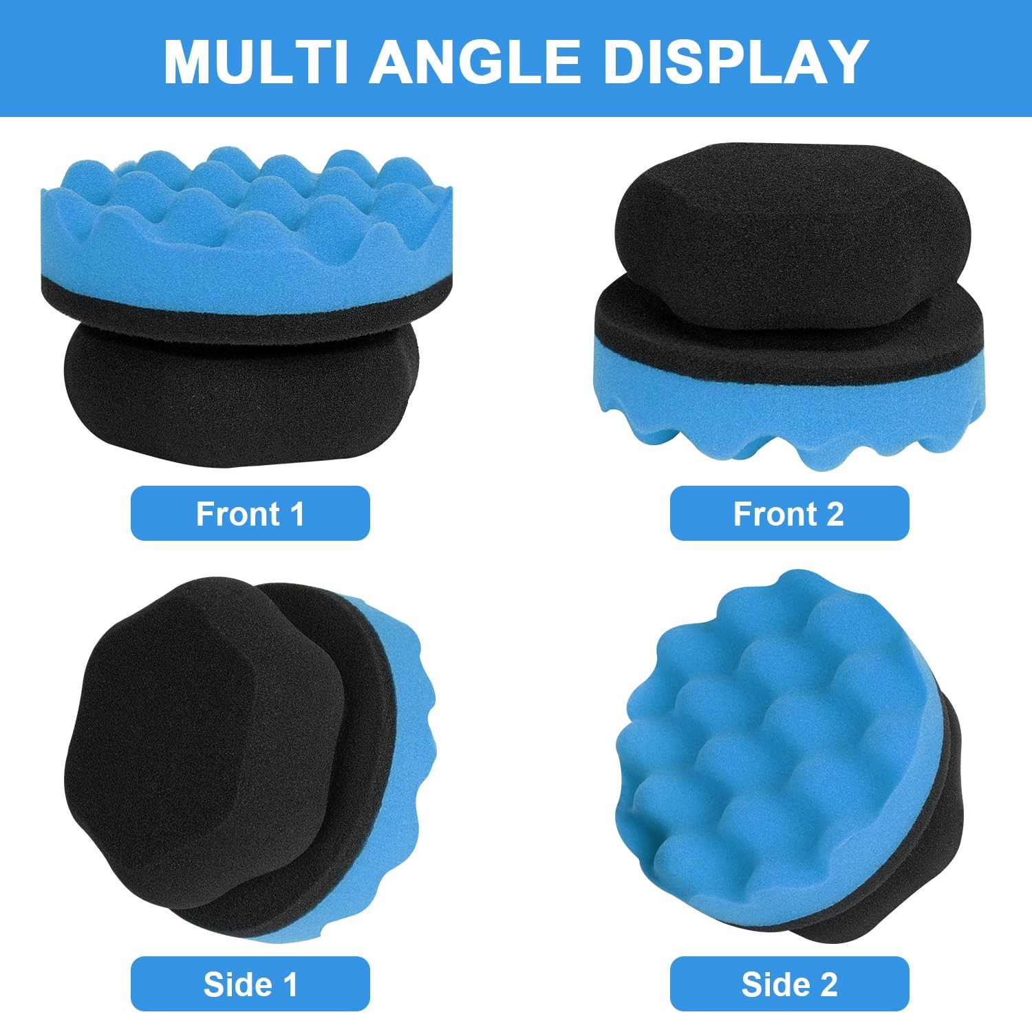 Large Tire Shine Applicator Pads 2 Pack Reusable Car Cleaning Tools
