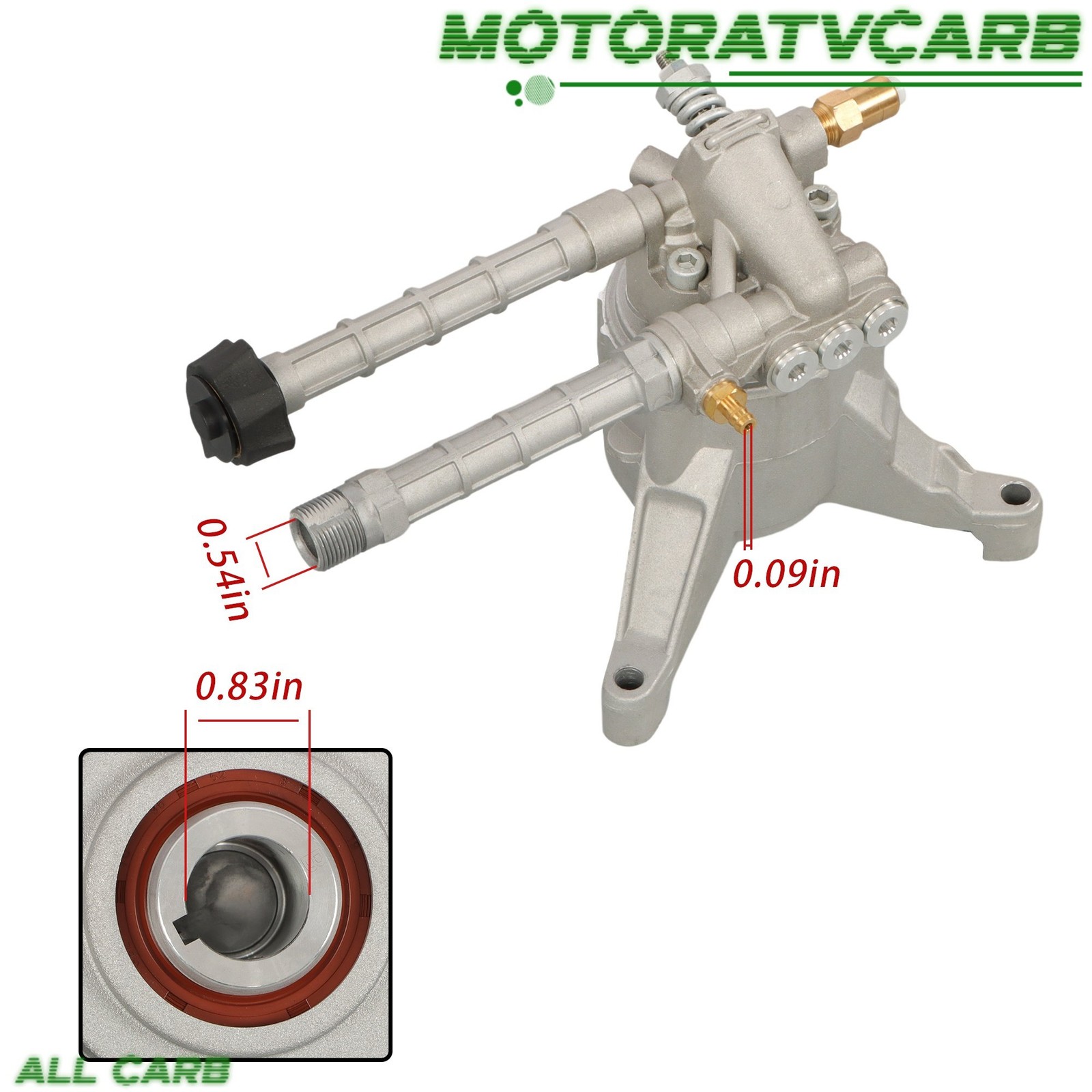 ALL-CARB For Briggs& Stratton 2800PSI Pressure Washer Pump Head SRMW22G26-EZ