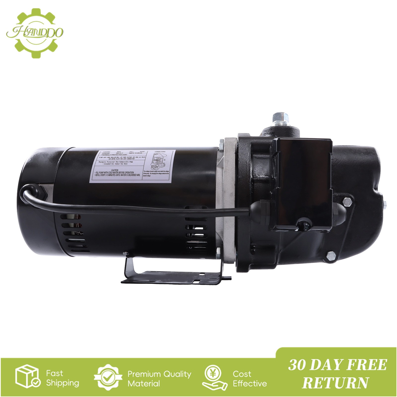 Shallow Well Jet Pump Cast Iron SWS75 3/4 HP 510 Gallons Per Hour 115/230V 1PH