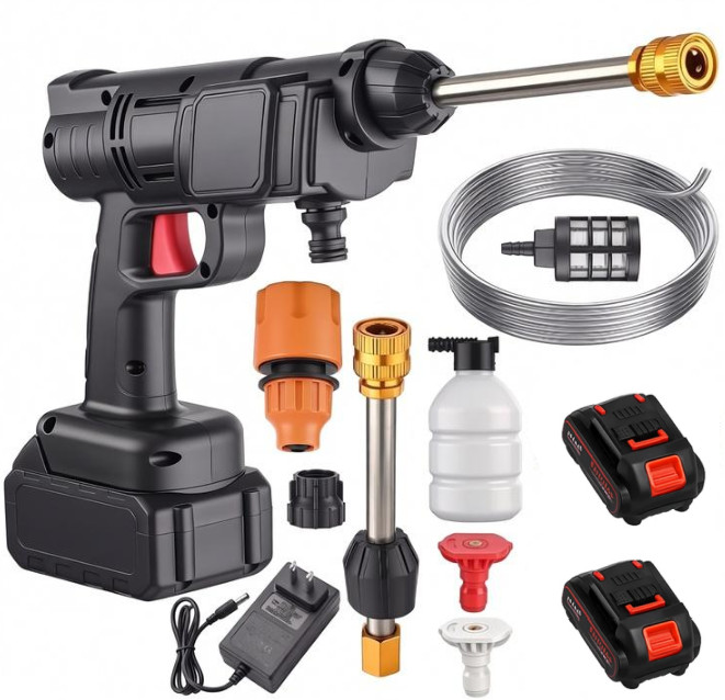 Cordless Electric High Pressure Water Spray Gun Portable Car Washer Cleaner New