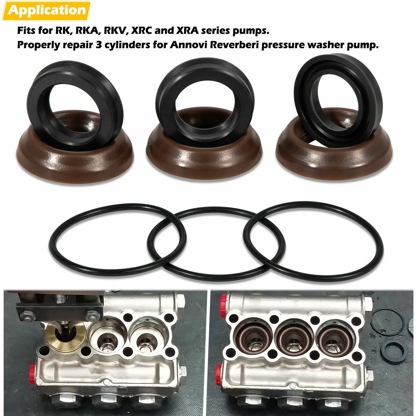 AR1857 18mm XR Seal Repair Kit for Annovi Reverberi Pumps RK RKA RKV XRC XRA