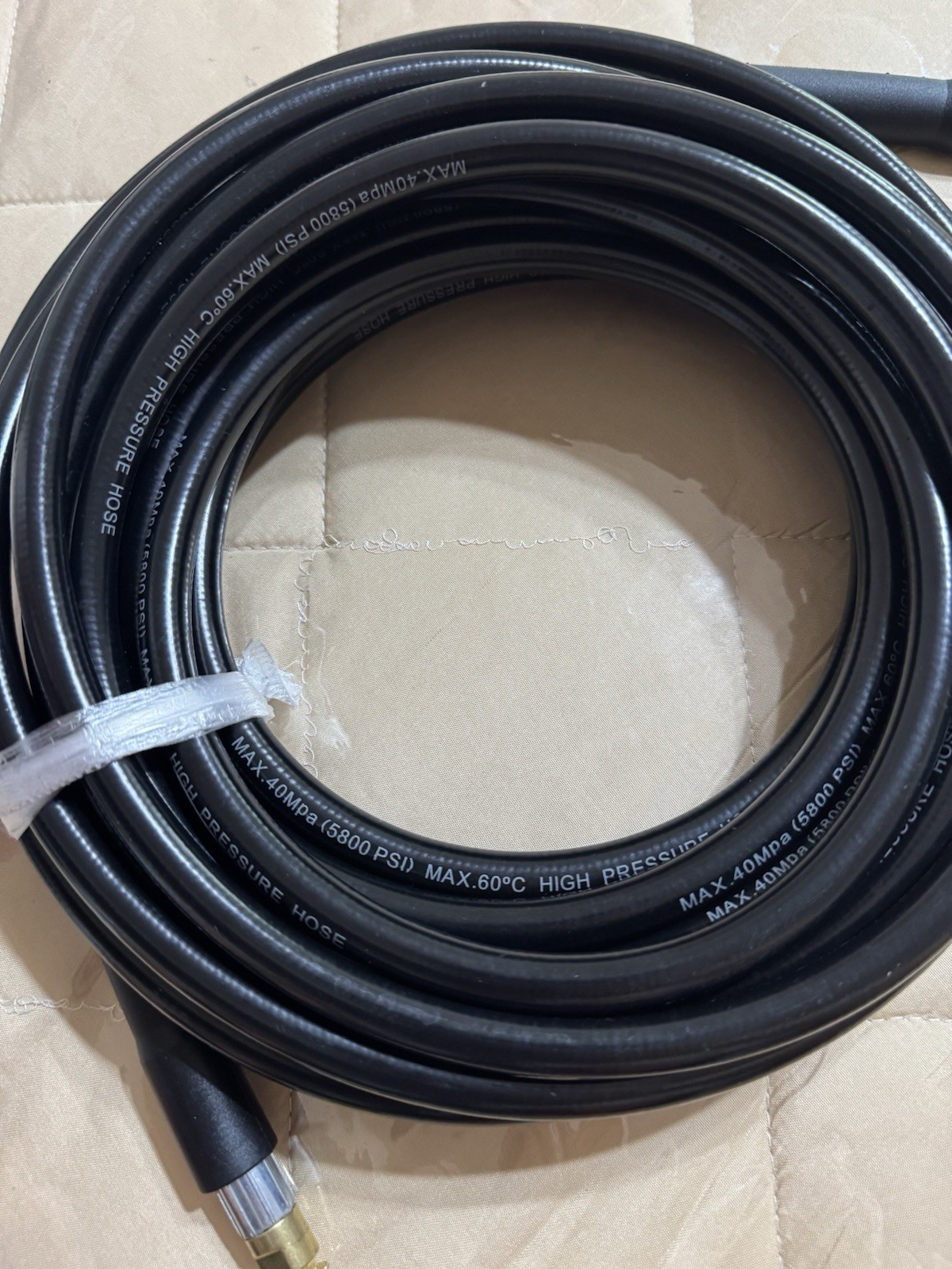 26.5 ft (318”) High Pressure Hose 40MPa, 5800 PSI, 60C NEW