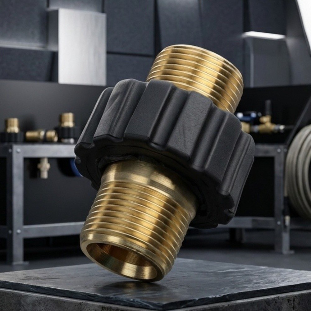 Double Nipple M22x1.5 Male Hose Connector Coupling For High Pressure Cleaner ~