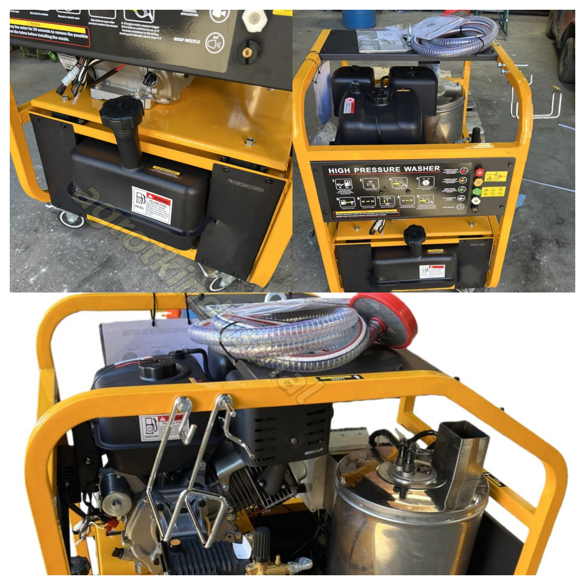 AGT 4000PSI 4GPM Hot Water High-Pressure Washer 13HP Gasoline Engine w/33ft Hose