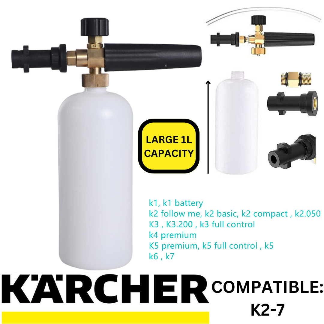 Snow Foam Gun Karcher K2-K7 Lance Cannon Car Pressure Washer Washing Bottle 1L