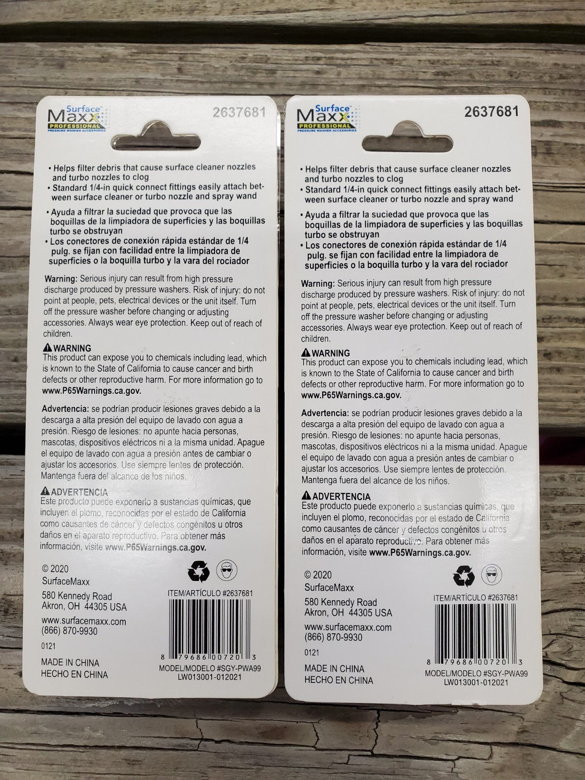 2x Surface Maxx High Pressure Filter Attachments #2637681