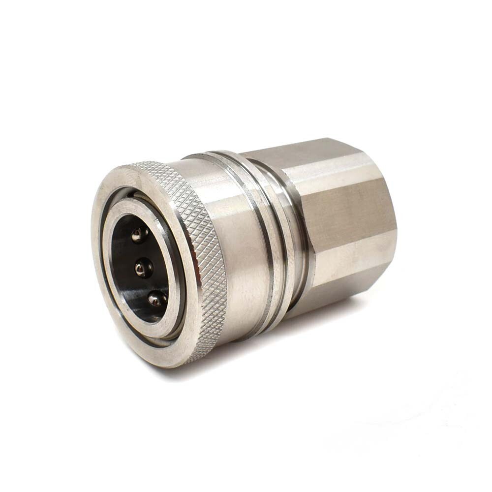 Interstate Pneumatics PW7223 1/2 Inch NPT Female Stainless Steel Coupler 5200PSI