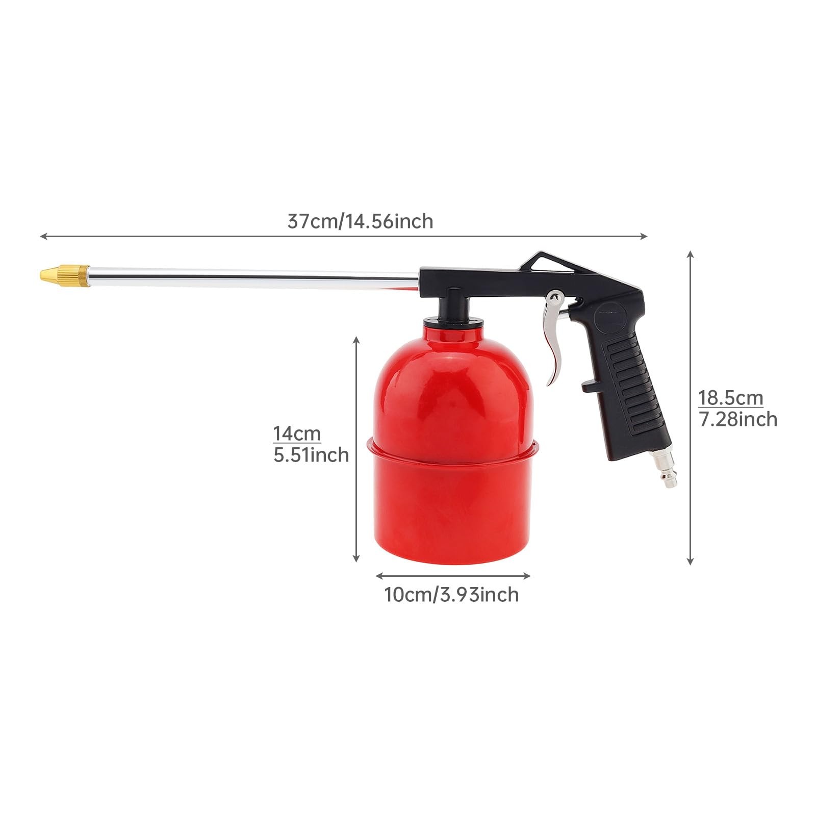Pneumatic Cleaning Spray , 6mm Nozzle & 750ml Aluminum Cup, 1/4″ 7.5 mm Quick…