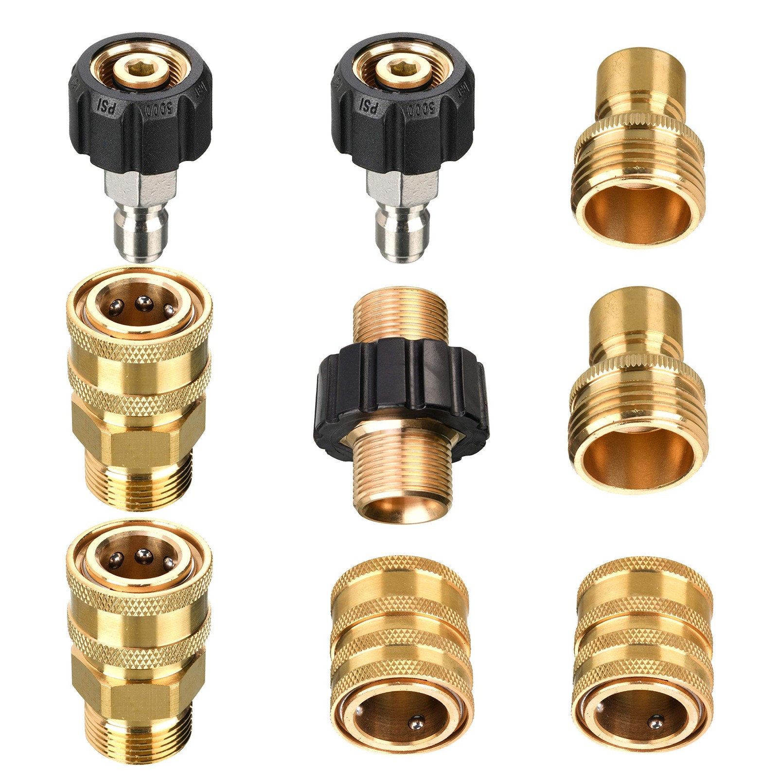 Pressure Washer Adapter Set, Quick Connect Kit, 9 Pack