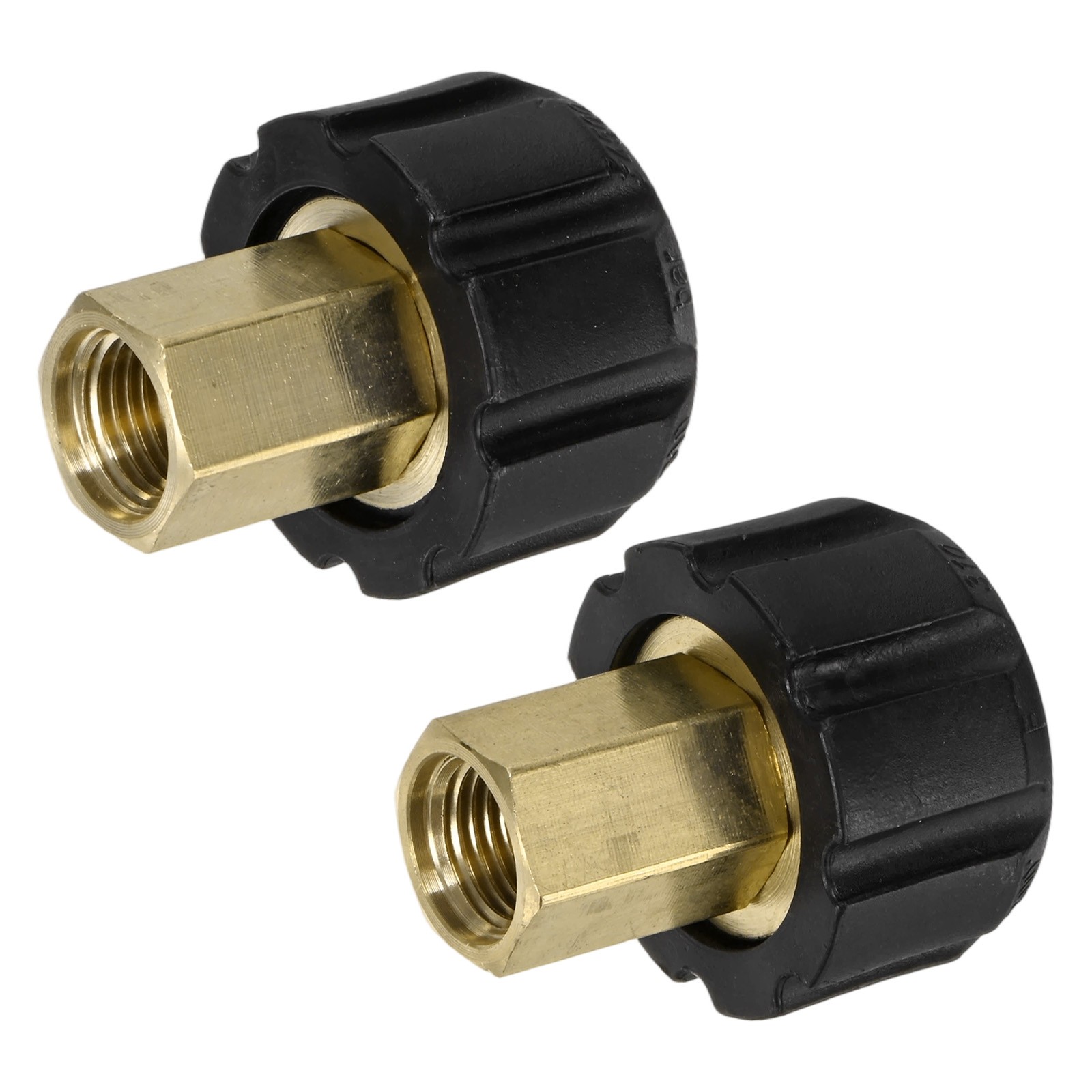 2-Pack M22 14mm & 15mm Female to 1/4 Inch Female Thread Pressure Washer Fittings