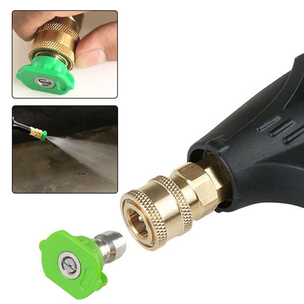 Pressure Washer Gun Adapter 1/4 Quick Connector + 5 Tips for Karcher K2-K7 ET