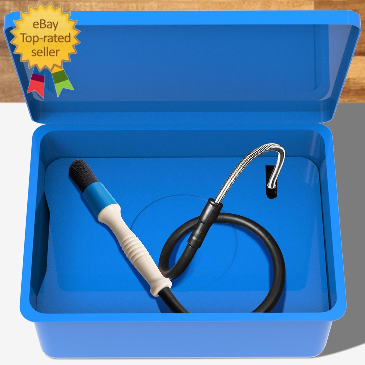2 Pcs Parts Washer Brush with 31 Inch Hose- Wear Resistant Parts Cleaning Brush-
