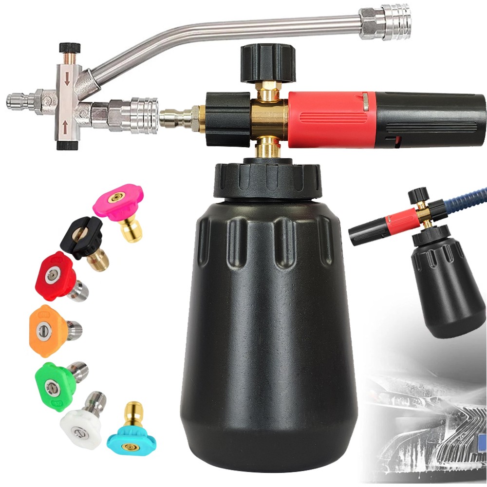 New Pressure Washer Gun Car Wash Soap Lance Cannon Spray Bottle Snow Foam Kit