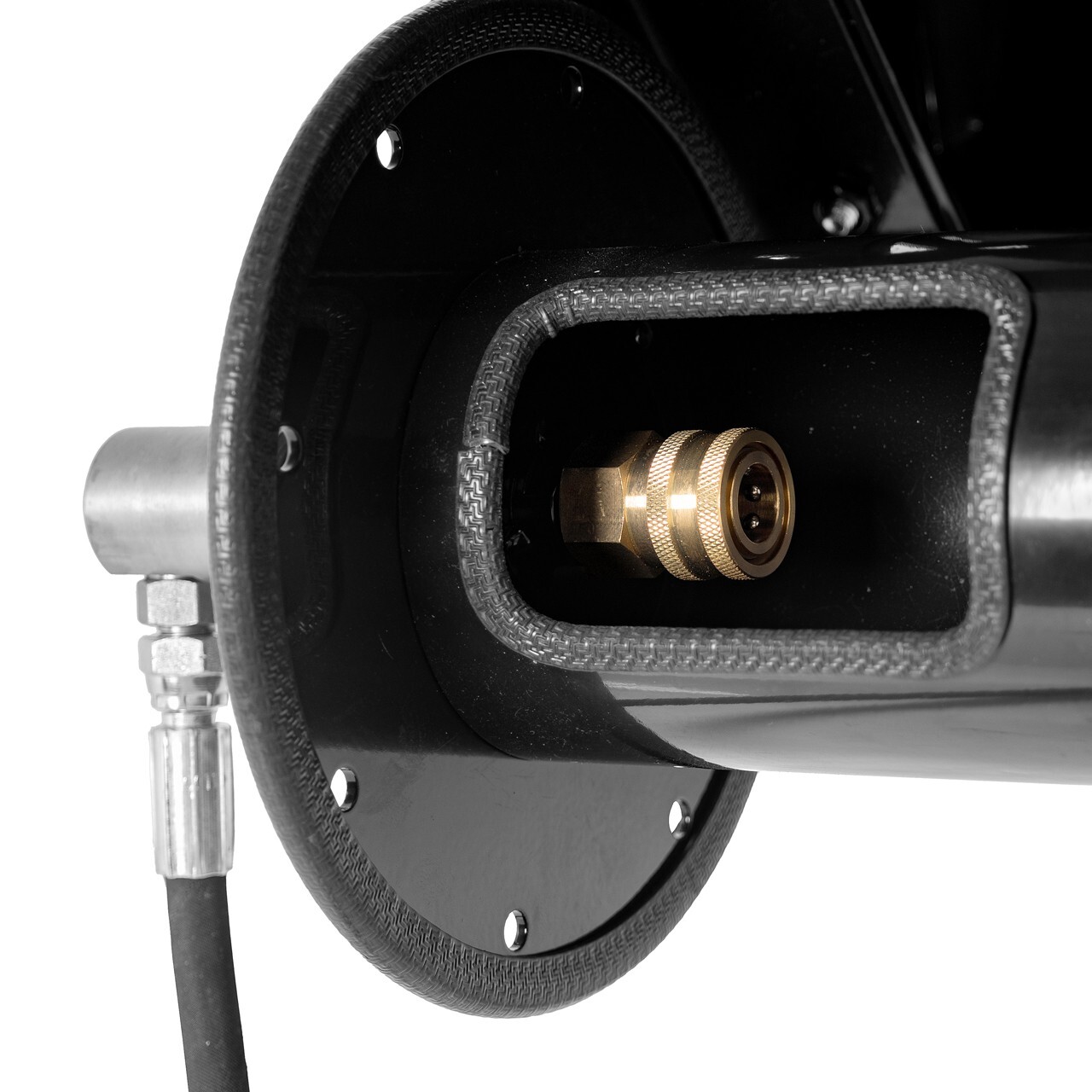 Canpump Pressure Washer: Wall-Mount w/ Hose Reel, 2 hp, 115 V, Total Stop System