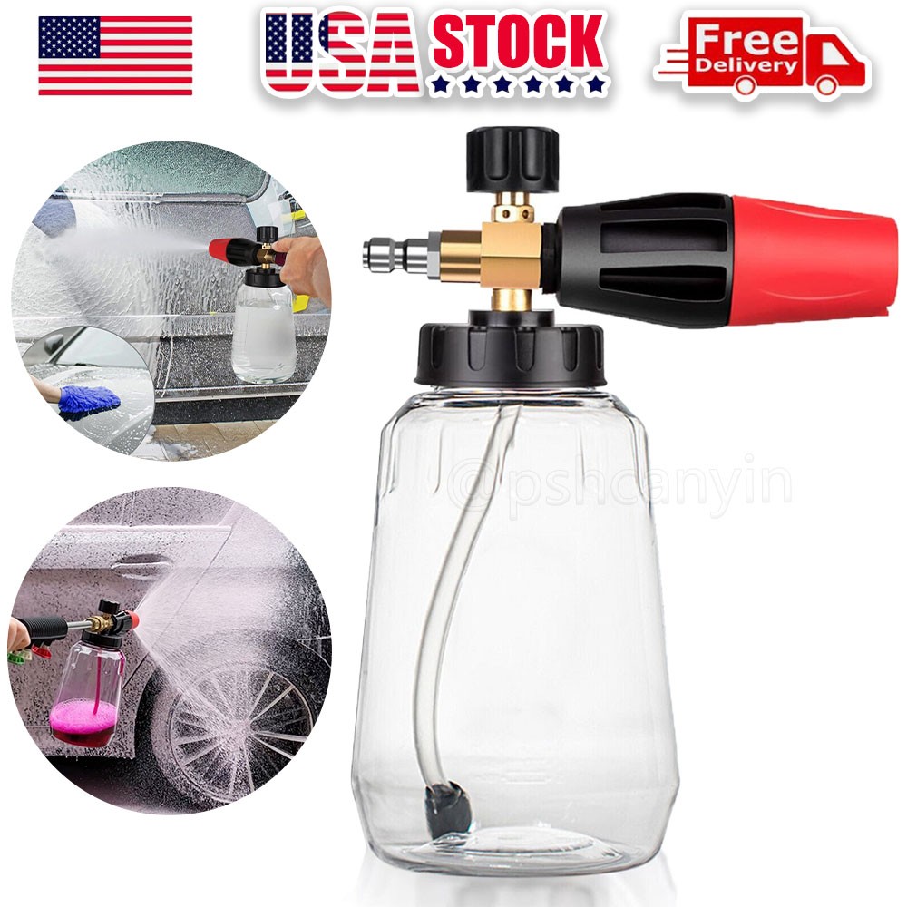 1000ml Snow Foam Lance Cannon Soap Bottle Sprayer For Pressure Washer Gun Jet