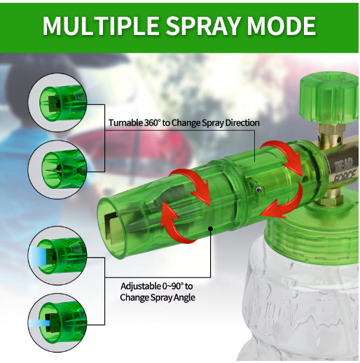 Pressure Washer Aluminum Foam Cannon Foam Generator Snow Foam Lance with 1/4”