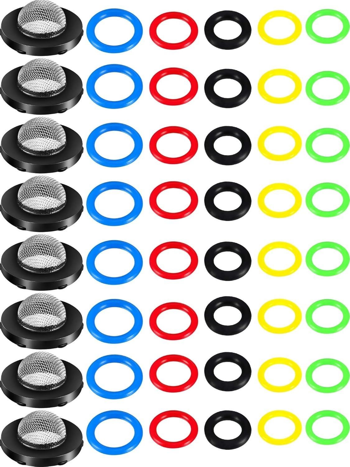 48-Piece Stainless Steel O-Ring Power Washer Kit – 6 Sizes for Optimal Sealing