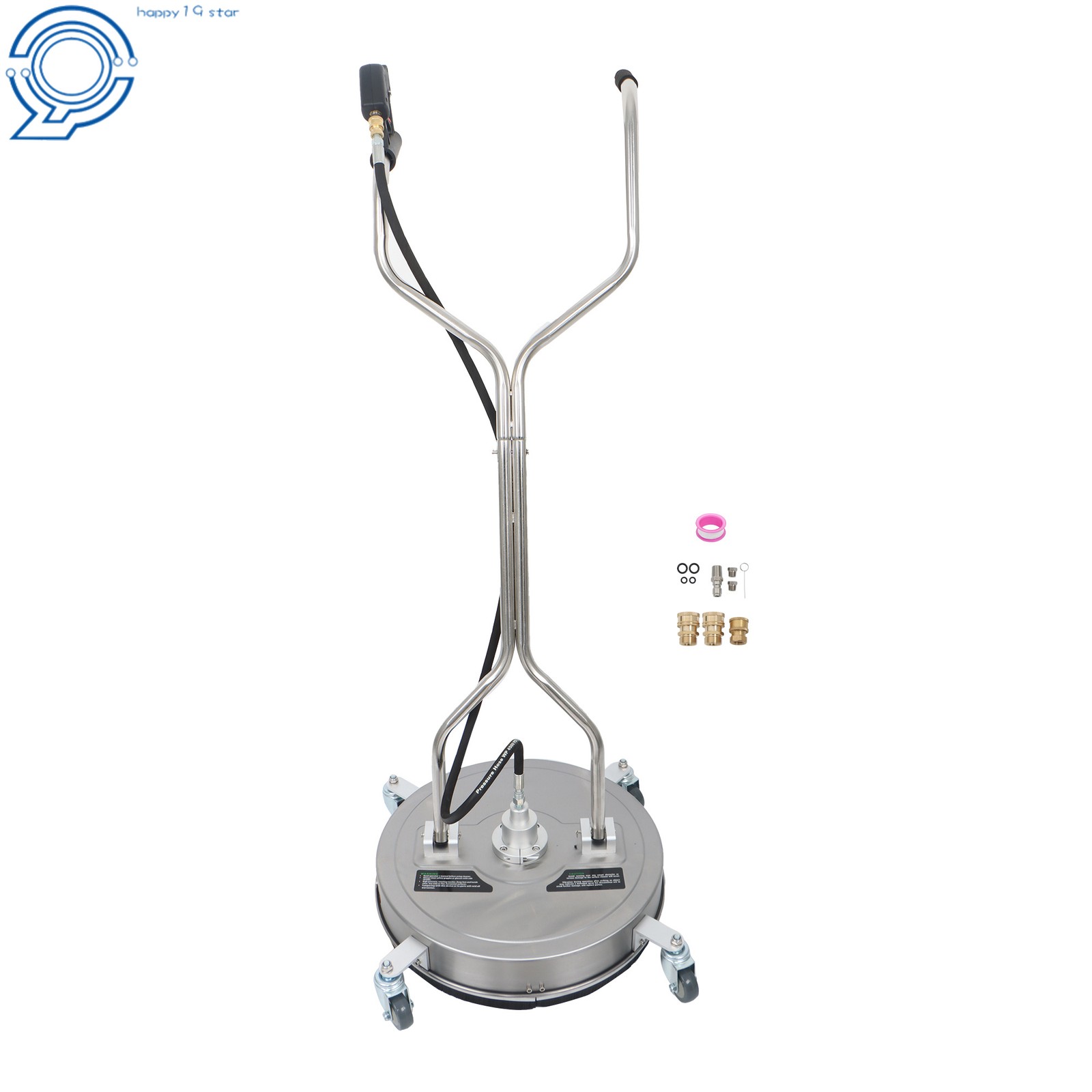 20″ Pressure Washer Surface Cleaner Dual Handles with 4 Wheels 6000PSI Washer