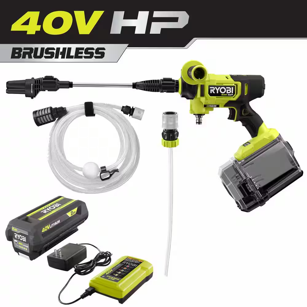 40V HP Brushless Ezclean 600 PSI 0.7 GPM Cordless Battery Cold Water Power Clean