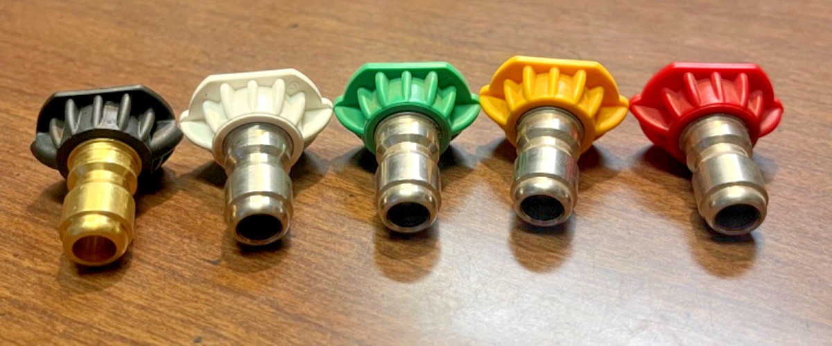 Pressure Washer #5.5 Orifice Size Multi-Pattern Gun Nozzle Tips (5) Pack RYGWB