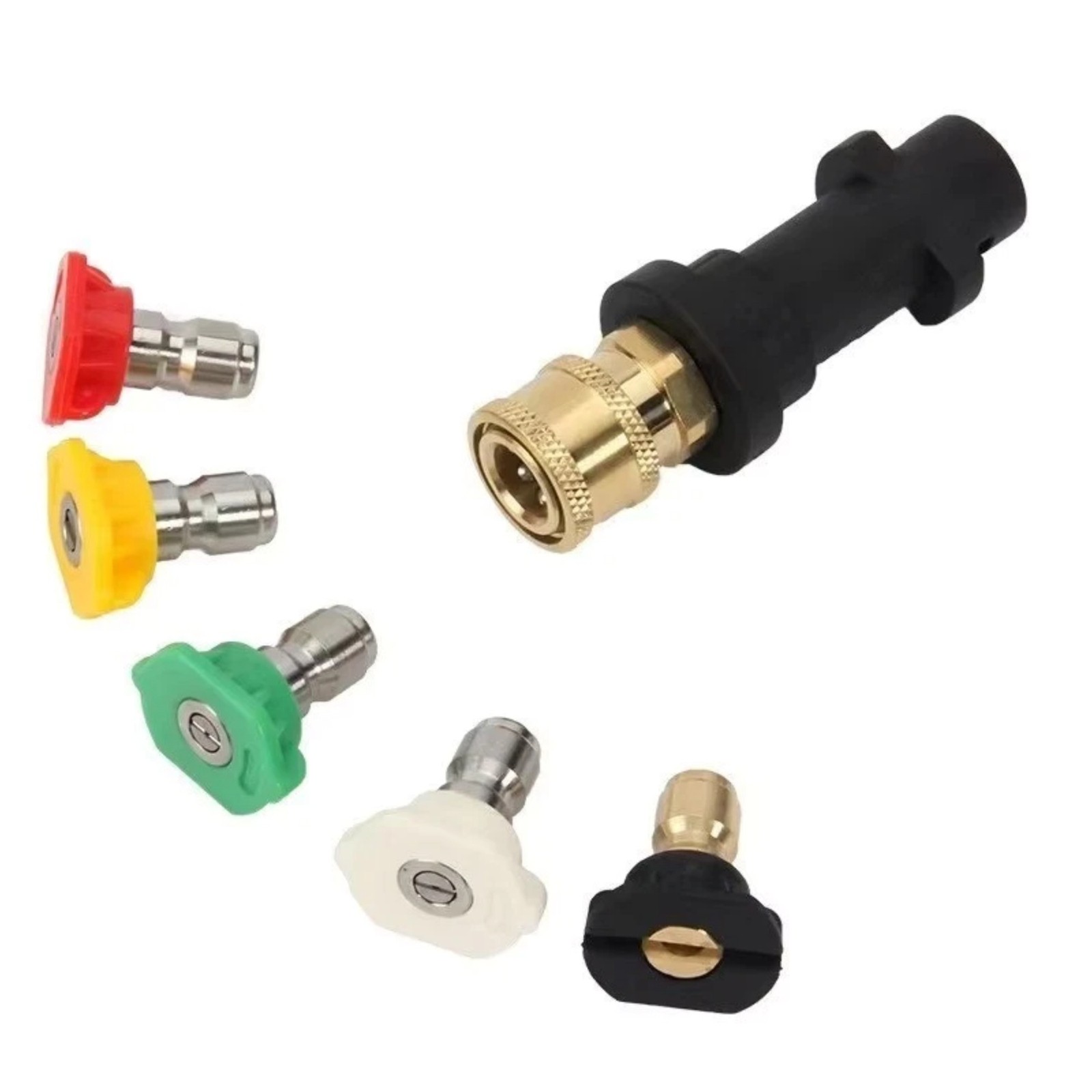 For Karcher Adapter Kit to 1/4″ Quick Connect Pressure Washer Gun Nozzle Set