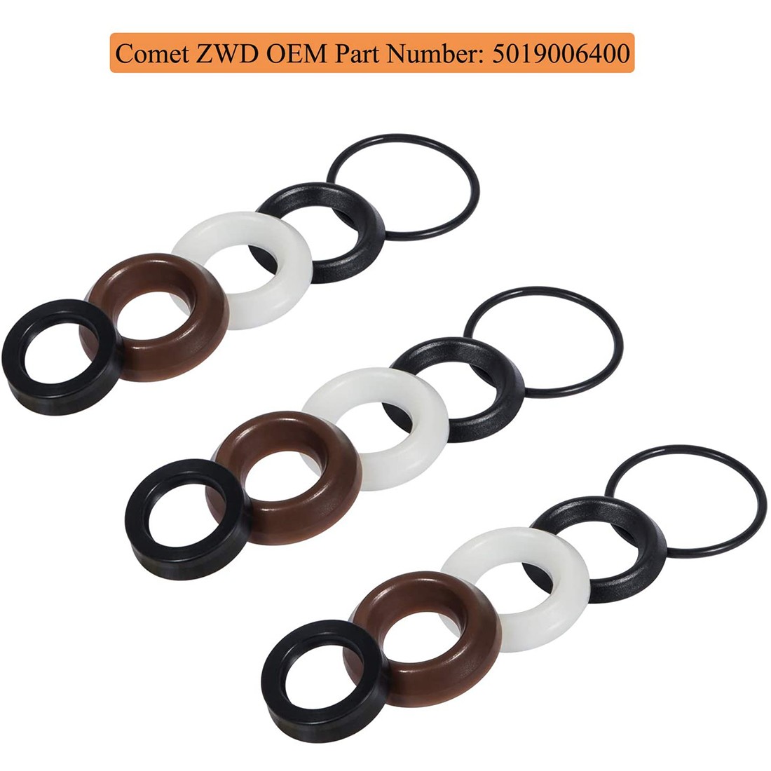 15Pcs 5019006400 Seal Repair Kit For ZWD ZWDK Series 15MM Pressure Washer Pump