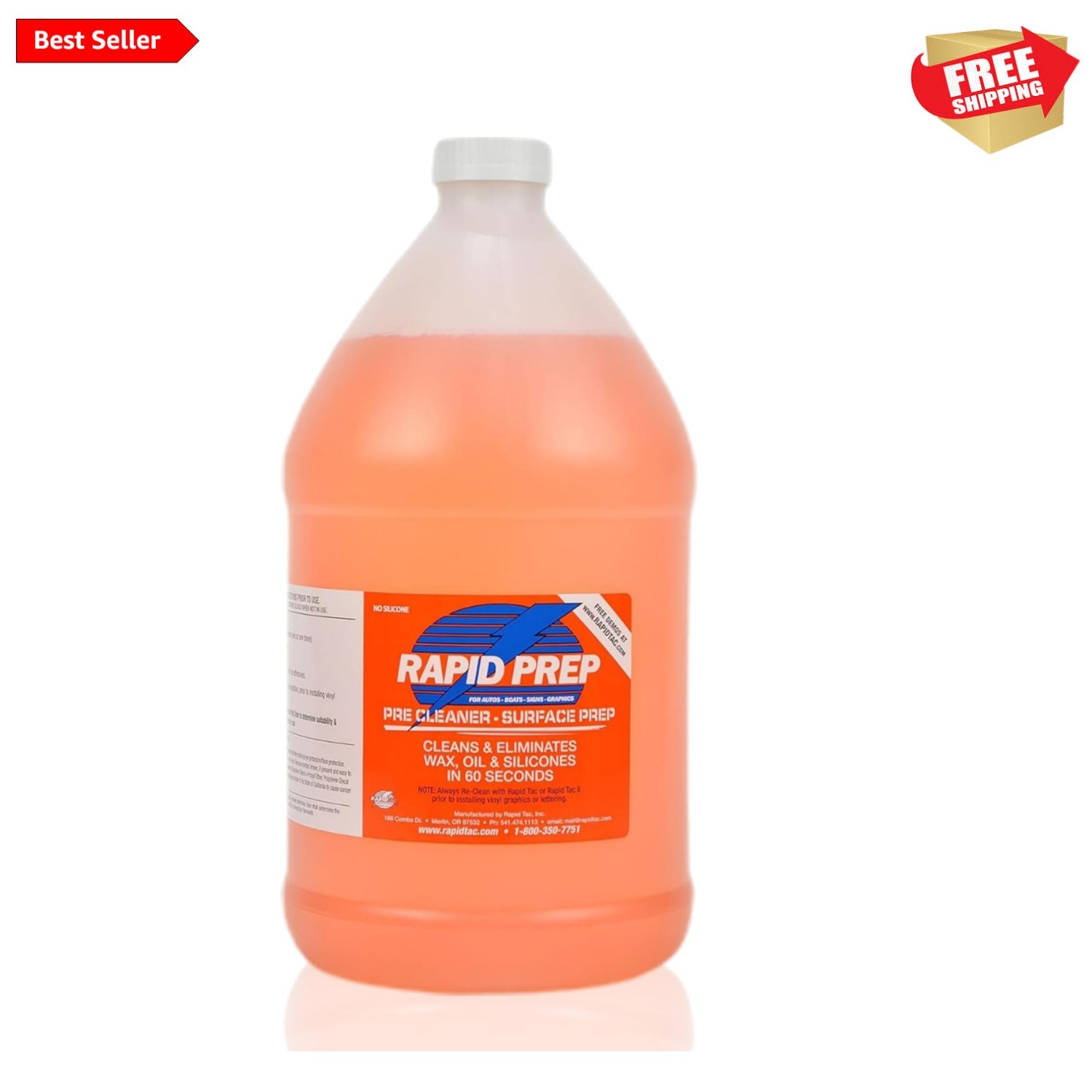 Rapid Prep Safe Surface Cleaner 128 oz | Perfect for Glass, Metals, and Graphics