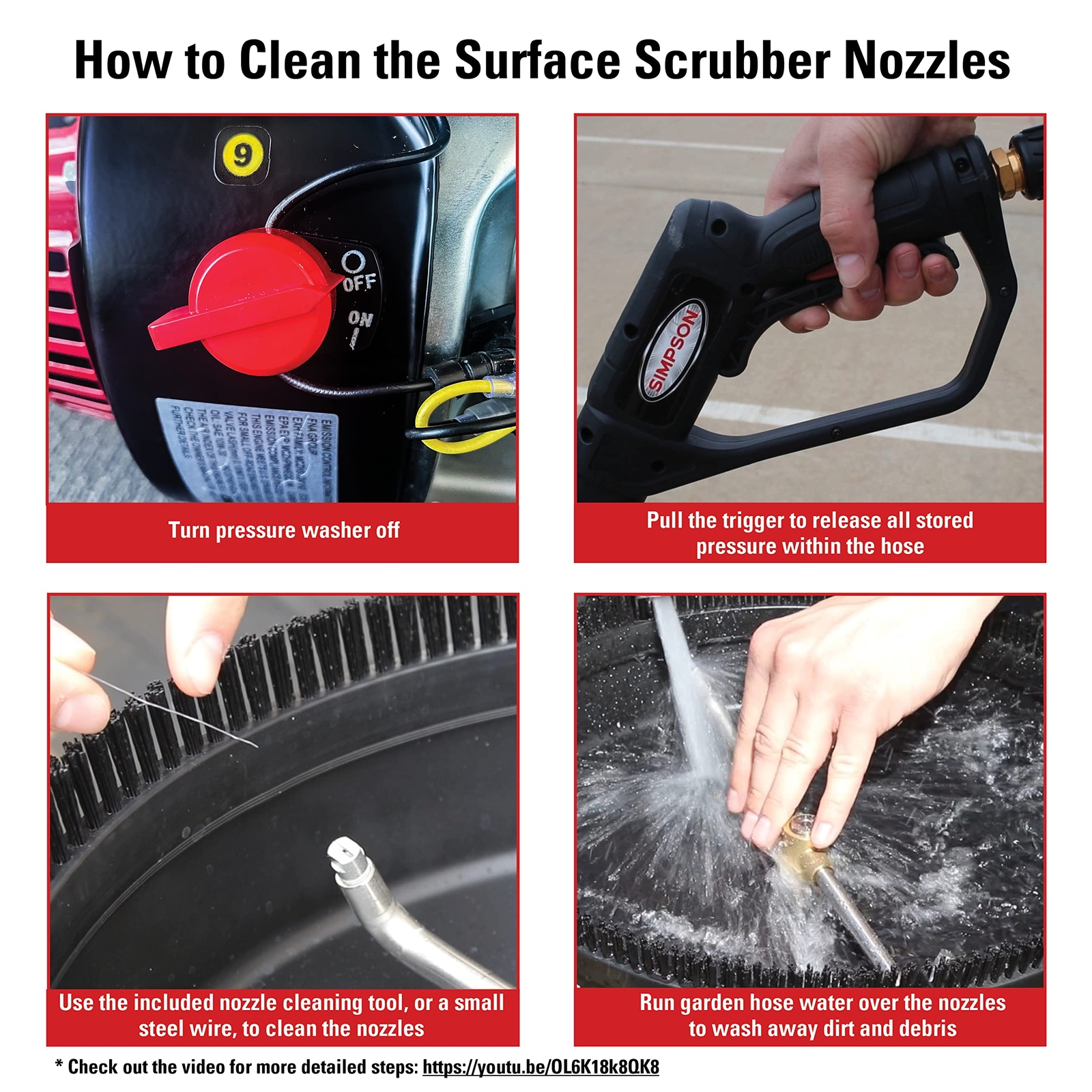 Simpson 80165 Universal Scrubber, 1/4″ Quick Connection Black