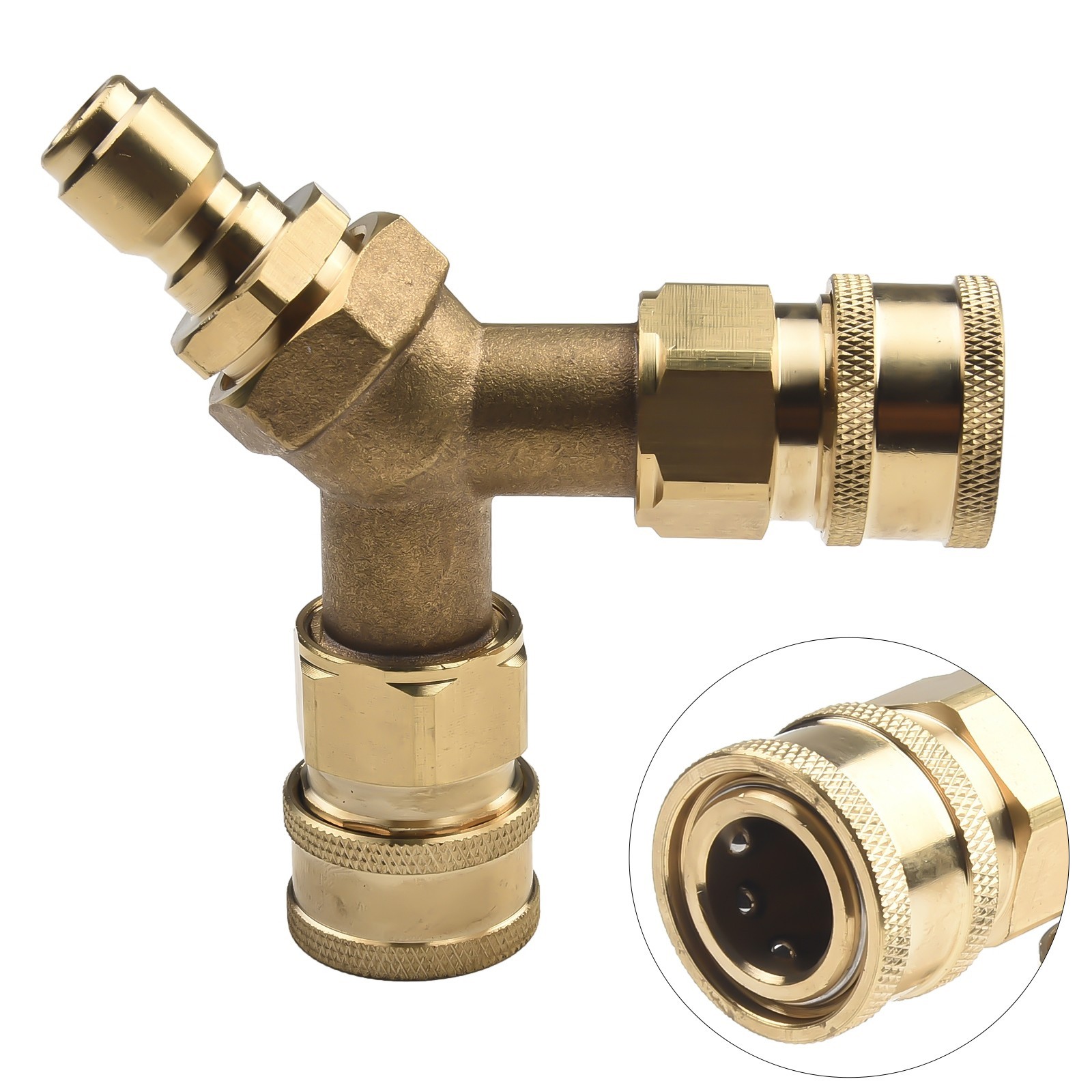 Washer Tee Splitter Brass Dual System For 4.0 GPM Gold Splitter 3/8 Inch