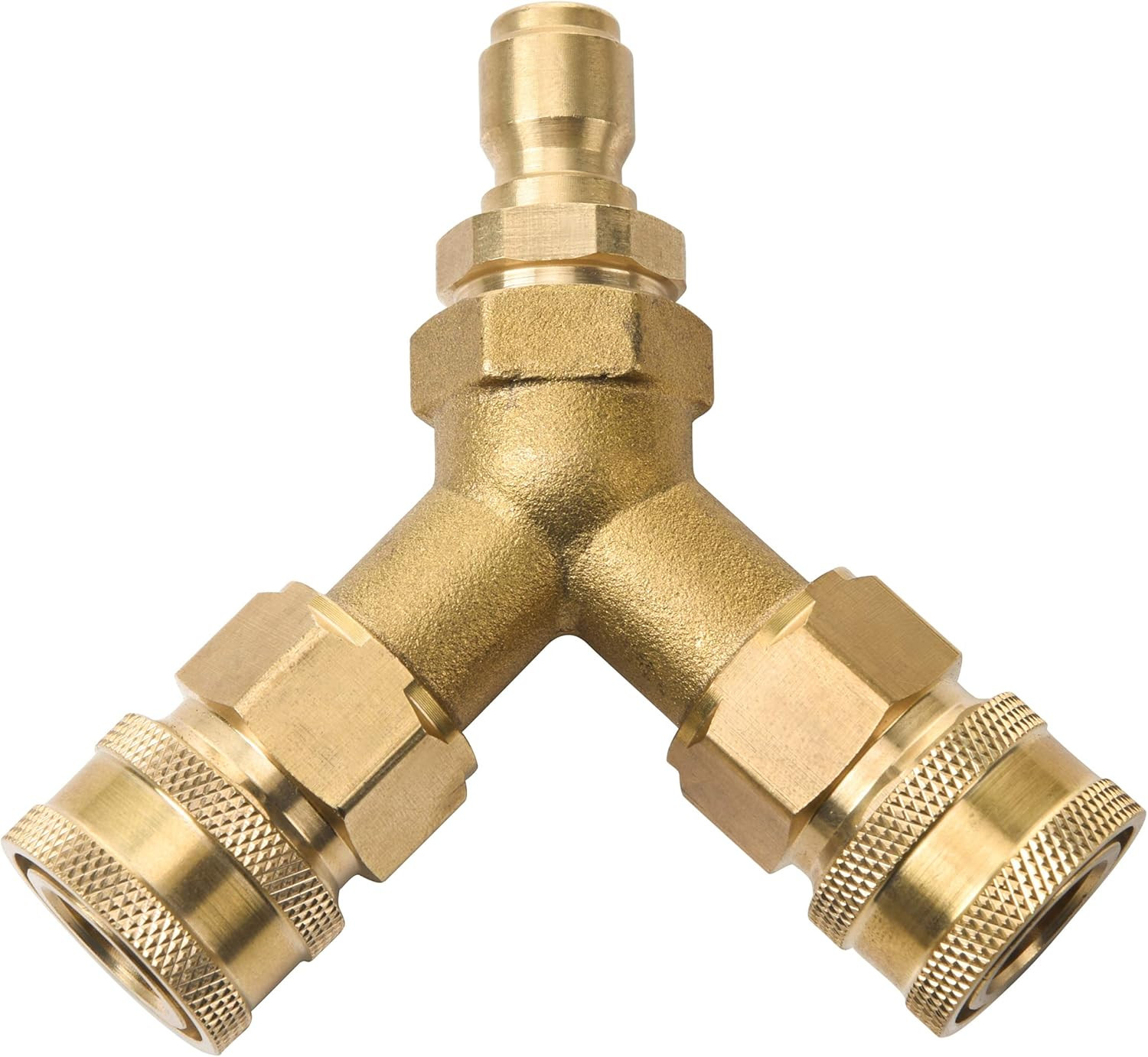 Pressure Washer Tee, Splitter Coupler, Quick Connect Two Gun to One Power Washer