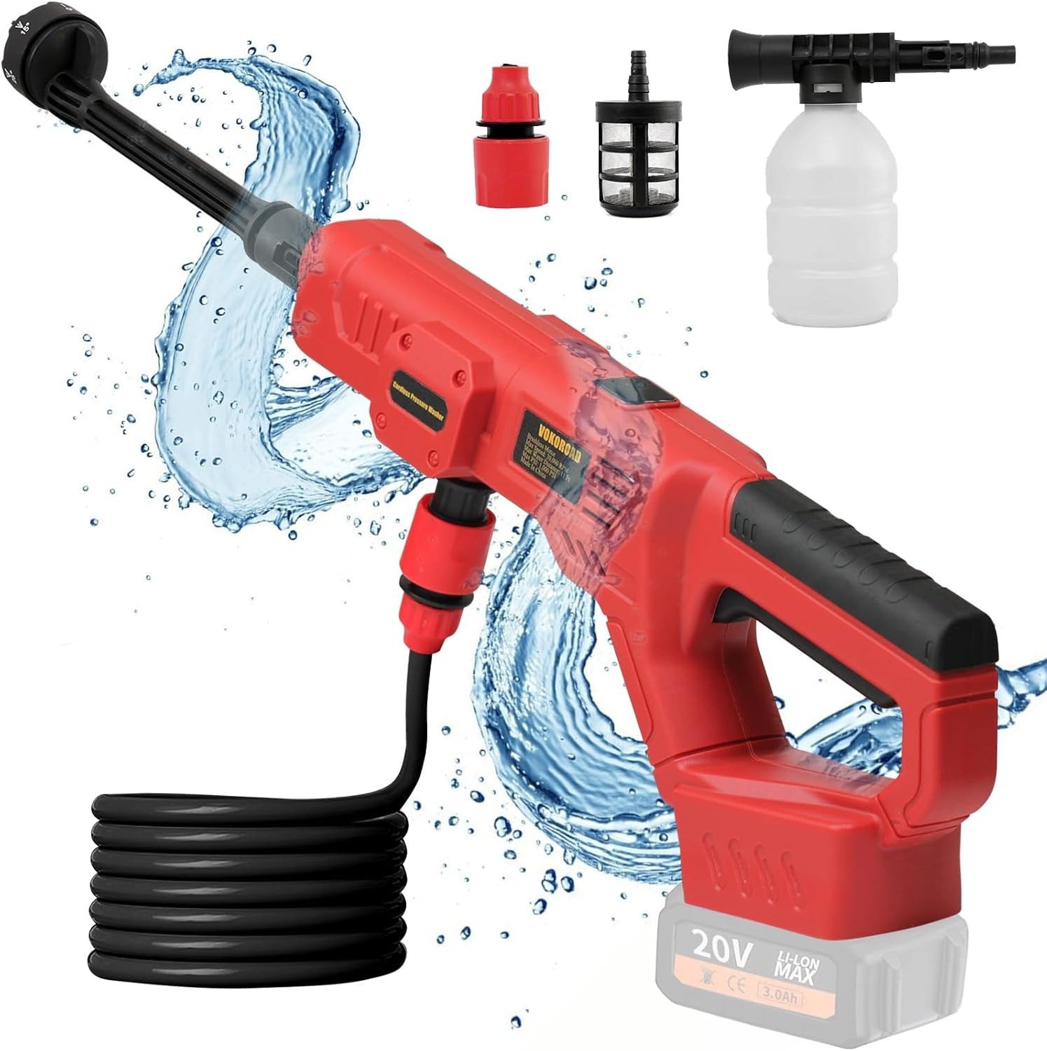 Cordless Pressure Washer for Milwaukee M18 Battery, Portable Cordless Power Wash