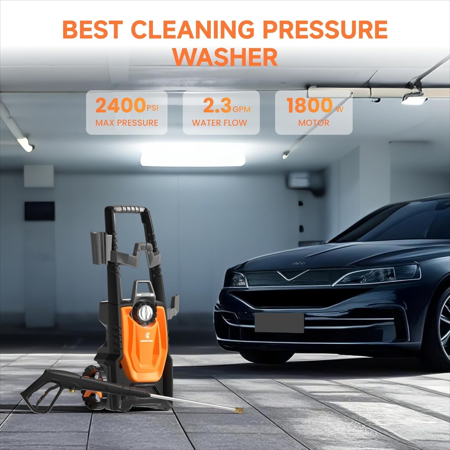 Giraffe Tools Electric Pressure Washer Portable Power Washer Max 2.3 GPM 1800W