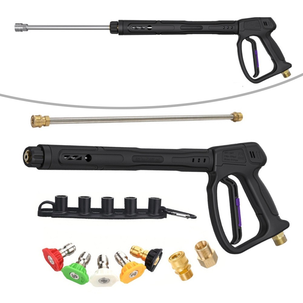 400bar Pressure Washer Pistol with Swivel Joint and Five Nozzle Accessory Set