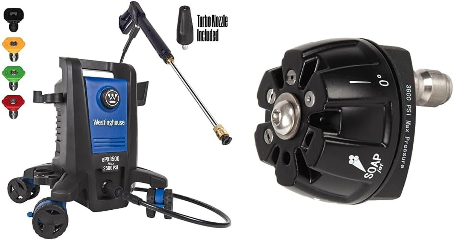 Westinghouse Epx3500 Electric Pressure Washer, 2500 Max PSI 1.76 Max GPM & Press