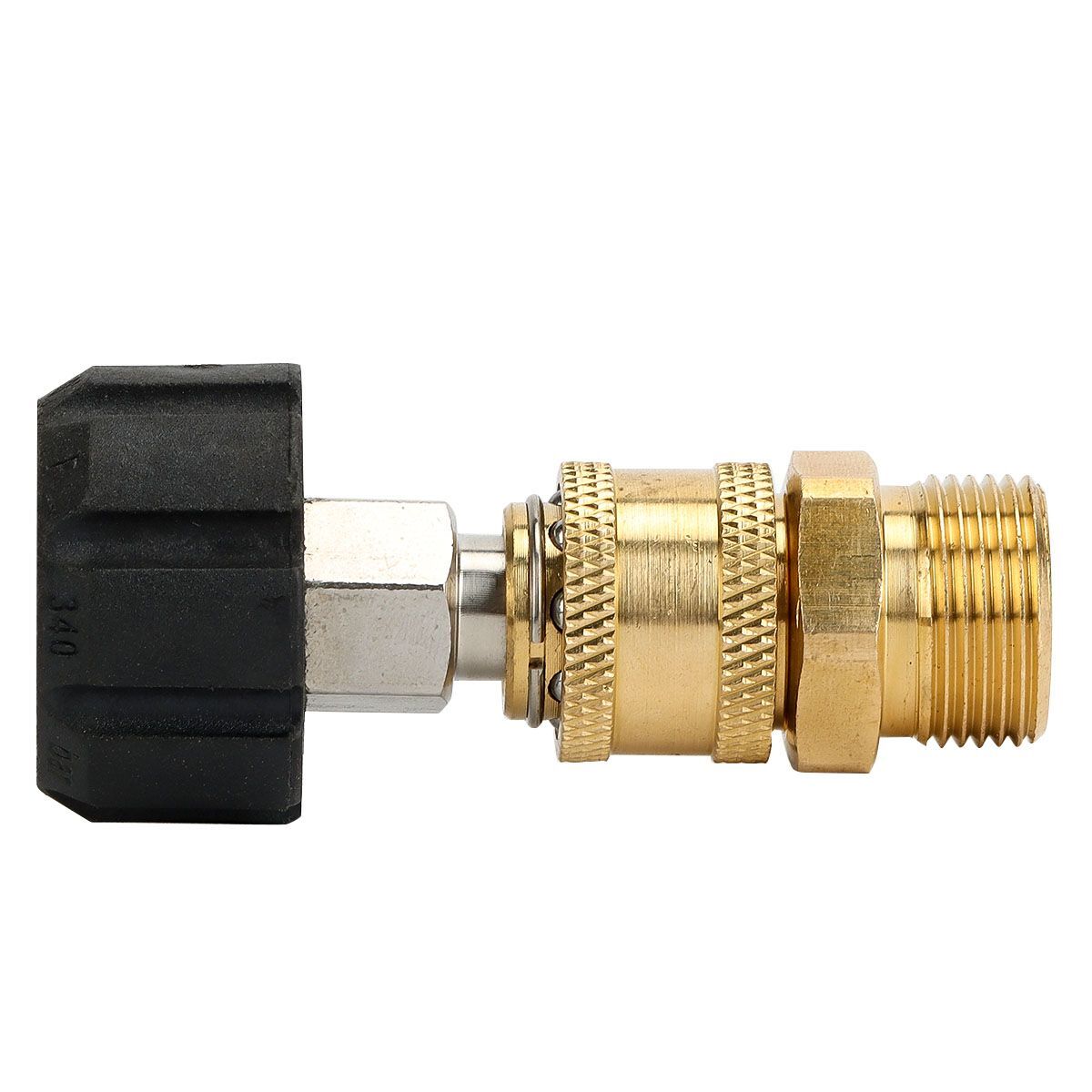 2 Pairs Pressure Washer Hose Connector Adapter Quick M22 to 1/4″ Gun to Wand