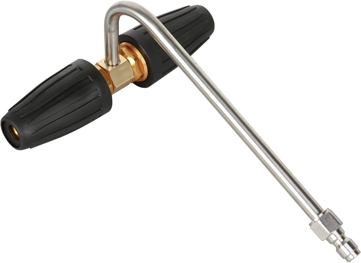 Pressure Washer Gutter Cleaner, Two Rotating Turbo Nozzles Attachment, 1/4 Inch