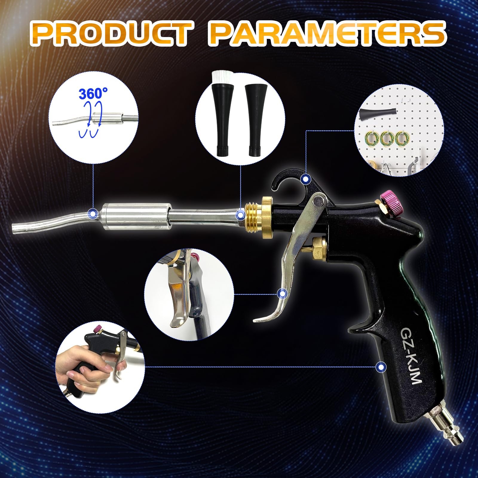 GZ-KJM Air Blow Gun Car Interior Cleaning High Pressure Detailing…