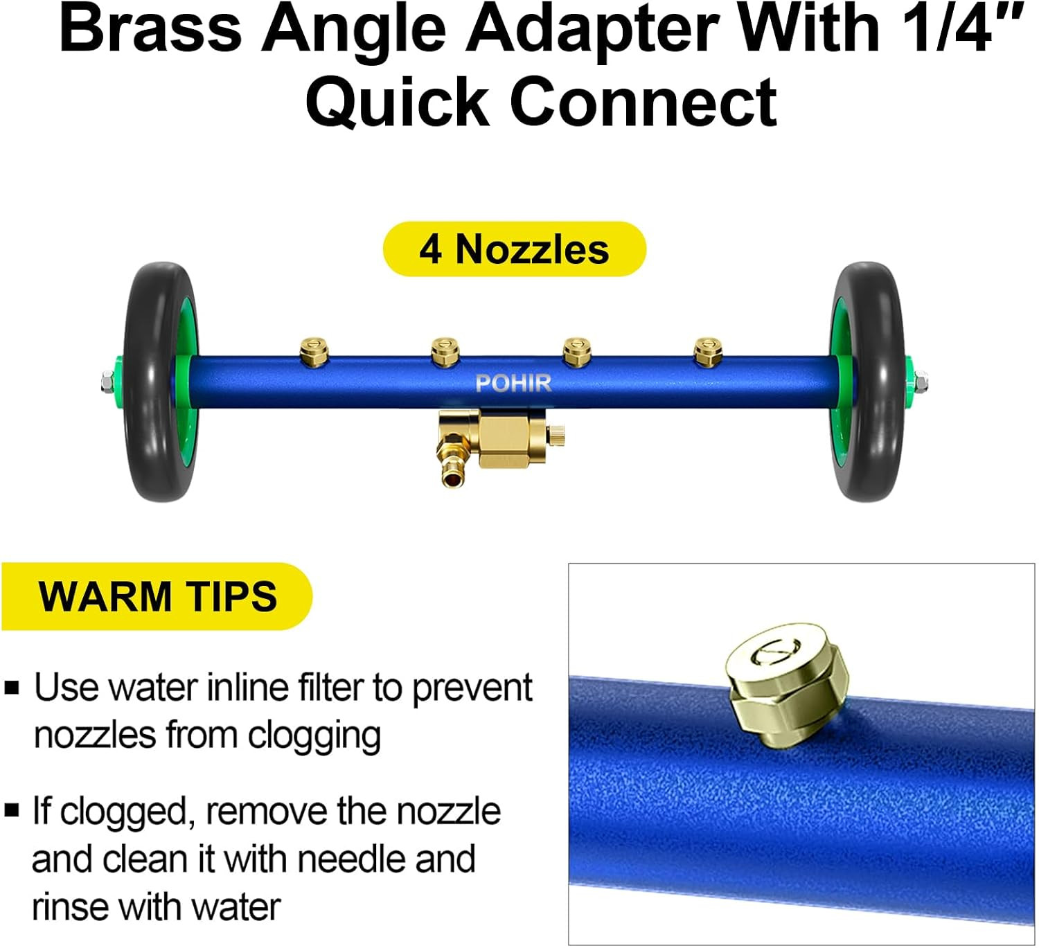 Undercarriage Pressure Washer Attachment Pro Max 16″, Surface Cleaner Water Broo