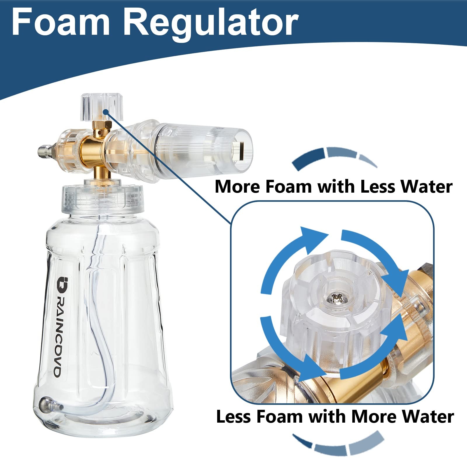 Foam Cannon for Pressure Washer, Snow Clear Foam Cannon for Car Wash, Stainle…