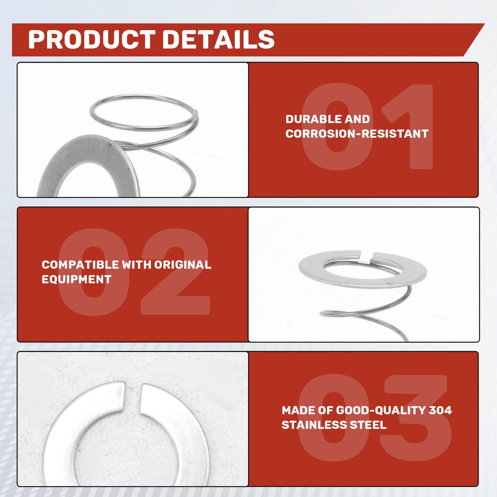4PCS Spring and Washer for Mixer 3.5 Quarts to 7 Quarts Protect and Extend6602