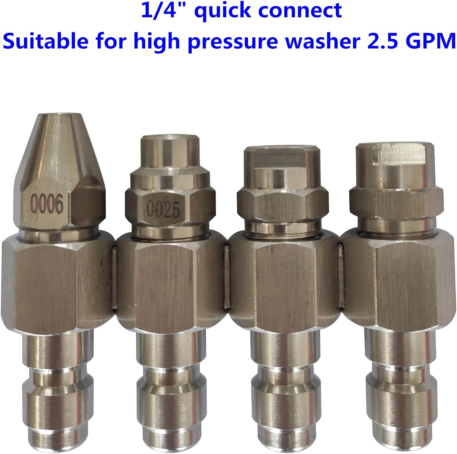 2.5 GPM Pressure Washer Nozzle,Jrod Tip Water Soft Wash Nozzle,J Rod 4 Way