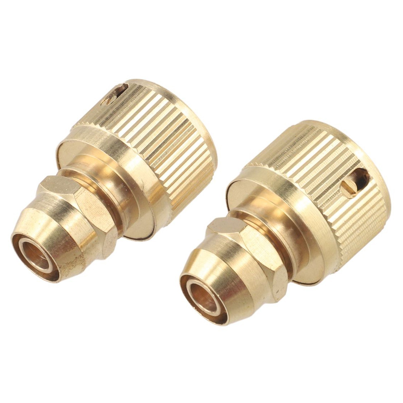 Expandable Hose Repair Adaptor 2 Pack Brass Connectors for 3/8 Inch Hoses